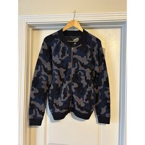 Barefoot Dreams Womens Small‎ CozyChic UltraLite Camo Zip Up Bomber Jacket New
